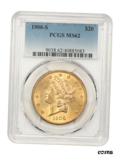 【極美品/品質保証書付】 アンティークコイン 金貨 1900-S $20 PCGS MS62 - Liberty Double Eagle - Gold Coin [送料無料] #gct-wr-010193-2174：金銀プラチナ ワールドリソース