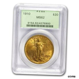 【極美品/品質保証書付】 アンティークコイン 金貨 1910 $20 Saint-Gaudens Gold Double Eagle MS-62 PCGS - SKU #21608 [送料無料] #got-wr-010193-381