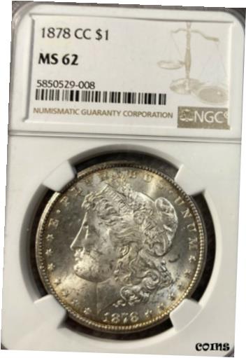 アンティークコイン コイン 金貨 銀貨 [送料無料] 1878-CC NGC MS62 Morgan Silver Dollarのサムネイル