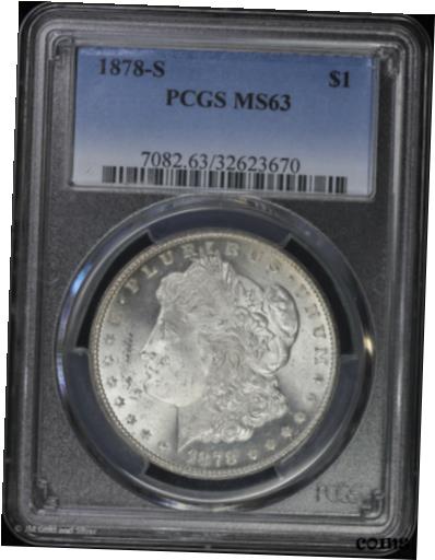 アンティークコイン コイン 金貨 銀貨 [送料無料] 1878 S $1 Morgan Dollar PCGS MS 63 | White Uncirculated UNCのサムネイル