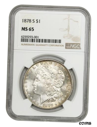 アンティークコイン コイン 金貨 銀貨 [送料無料] 1878-S $1 NGC MS65 - Morgan Silver Dollar