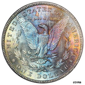 【極美品/品質保証書付】 アンティークコイン コイン 金貨 銀貨 [送料無料] 1882 $1 MS63 NGC STAR CAC Morgan Dollar Toned Color Silver