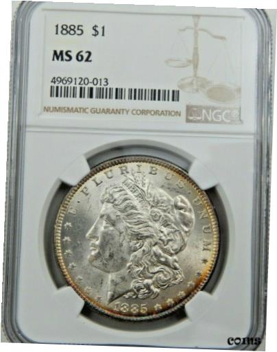 アンティークコイン コイン 金貨 銀貨 [送料無料] 1885 Morgan Silver Dollar NGC MS62 (45)
