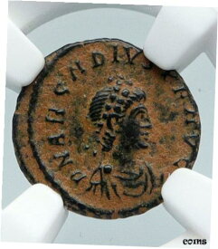 【極美品/品質保証書付】 アンティークコイン コイン 金貨 銀貨 [送料無料] ARCADIUS Authentic 388AD Ancient Roman Coin VICTORY ANGEL Staurogram NGC i89542