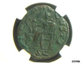 【極美品/品質保証書付】 アンティークコイン コイン 金貨 銀貨 [送料無料] Sestertius of Roman Emperor Maximinus I Salus reverse NGC Ch VF 3004