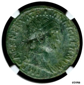 トラヤン - NGC Ch XF 4/5 3/5 - 大型デュポンディウス - ローマ帝国 - 98-117 AD NICE 090TRAJAN - NGC Ch XF 4/5 3/5 - LARGE Dupondius - Roman Empire - 98-117 AD NICE 090