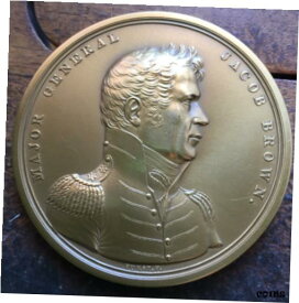 【極美品/品質保証書付】 アンティークコイン コイン 金貨 銀貨 [送料無料] MAJOR GENERAL JACOB BROWN US HERO WAR 1812 FROM CONGRESS BRONZE MEDAL
