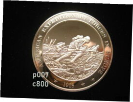 【極美品/品質保証書付】 アンティークコイン コイン 金貨 銀貨 [送料無料] US History 1918 America World War 1 Europe Franklin Mint Bronze Proof 45mm Medal