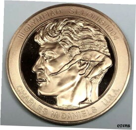 【極美品/品質保証書付】 アンティークコイン コイン 金貨 銀貨 [送料無料] # C6086 FRANKLIN MINT OLYMPICS BRONZE MEDAL, CHARLES DANIELS U.S.A.