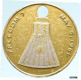 【極美品/品質保証書付】 アンティークコイン コイン 金貨 銀貨 [送料無料] 1961 United States SPACE SHEPARD GAGARIN FREEDOM 7 NASA Mission OLD Medal i99917