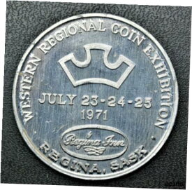 【極美品/品質保証書付】 アンティークコイン コイン 金貨 銀貨 [送料無料] 1971 Regina, Western Regional Coin Exhibition Medal, Aluminum, 38mm