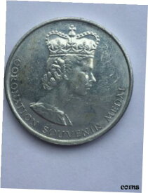 【極美品/品質保証書付】 アンティークコイン コイン 金貨 銀貨 [送料無料] Britain CORONATION OF ELIZABETH II National Playing Fields Assn aluminum Medal