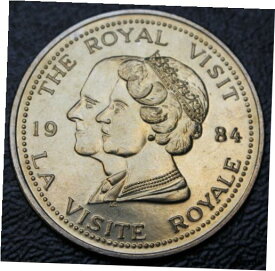【極美品/品質保証書付】 アンティークコイン コイン 金貨 銀貨 [送料無料] 1984 ROYAL VISIT CANADA - QUEEN ELIZABETH - ONTARIO - BRASS - NICE