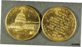 【極美品/品質保証書付】 アンティークコイン コイン 金貨 銀貨 [送料無料] United States Capitol Brass medal, 1.1 inch diameter Solid UNC (toned) stk#2a85