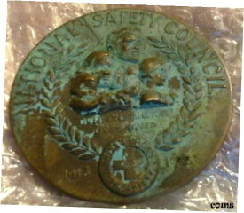 【極美品/品質保証書付】 アンティークコイン コイン 金貨 銀貨 [送料無料] Vintage Brass Medallion. National Safety Council. Round. Brass.
