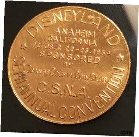 【極美品/品質保証書付】 アンティークコイン コイン 金貨 銀貨 [送料無料] California State Numismatic Association CSNA Disneyland Orange C Coin Club Medal