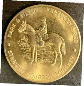 【極美品/品質保証書付】 アンティークコイン コイン 金貨 銀貨 [送料無料] Park & Tilford Kentucky Bred Straight Bourbon Whiskey Medal 31mm Horse & Jockey