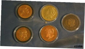 【極美品/品質保証書付】 アンティークコイン コイン 金貨 銀貨 [送料無料] LOT OF 5 COINS/MEDALS LAS VEGAS CONVENTION CENTER BRONZE-MORGAN -LINCOLN COPPER
