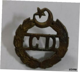 【極美品/品質保証書付】 アンティークコイン コイン 金貨 銀貨 [送料無料] OLD PAKISTAN MILTARY SOLDIER BADGE C.D MOON AND STAR 3.5X3.8CM