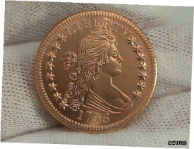 【極美品/品質保証書付】 アンティークコイン コイン 金貨 銀貨 [送料無料] PATRICK MINT: 1796 Large Cent Copper Medal Half oz 999. #7