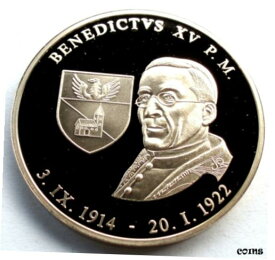 【極美品/品質保証書付】 アンティークコイン コイン 金貨 銀貨 [送料無料] VATICAN CITY BENEDICTUS XV 3.IX.1914-20.I.1922 BU Proof Medal 40mm 28g B8