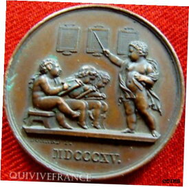 【極美品/品質保証書付】 アンティークコイン コイン 金貨 銀貨 [送料無料] MED2747 - Medal Soc. Education Low 1898 By Domard - French Medal