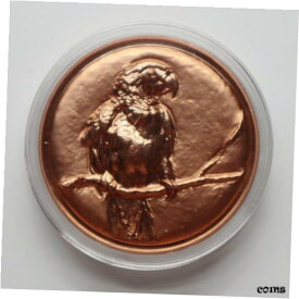 【極美品/品質保証書付】 アンティークコイン コイン 金貨 銀貨 [送料無料] China 40mm medal bird series parrot copper medal