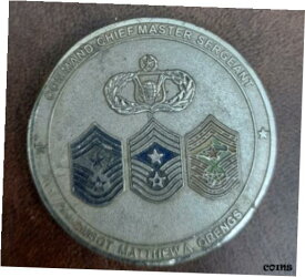 【極美品/品質保証書付】 アンティークコイン コイン 金貨 銀貨 [送料無料] USA MEDALLION COMMAND CHIEF MASTER SERGEANT CMSGT MATTHEWA GRENGS 5X5CM