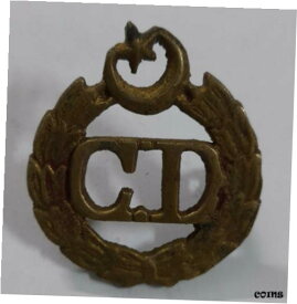 【極美品/品質保証書付】 アンティークコイン コイン 金貨 銀貨 [送料無料] OLD PAKISTAN MILTARY SOLDIER BADGE LARGE C.D MOON AND STAR 3.5CMX3.8CM