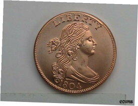 【極美品/品質保証書付】 アンティークコイン コイン 金貨 銀貨 [送料無料] Patrick Mint: Copper Medal Half oz .999 Copper. 1804 Draped Bust Large Cent.