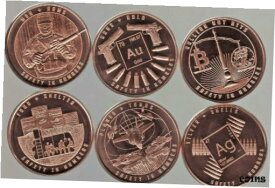 【極美品/品質保証書付】 アンティークコイン コイン 金貨 銀貨 [送料無料] SAFETY IN NUMBERS Series 6 Coin Set 1 oz. Copper Rounds