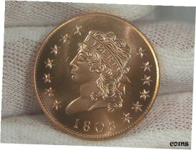 【極美品/品質保証書付】 アンティークコイン コイン 金貨 銀貨 [送料無料] PATRICK MINT: 1808 Classic Head Large Cent Copper Medal Half oz 999. #14