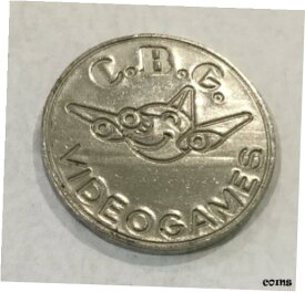 【極美品/品質保証書付】 アンティークコイン コイン 金貨 銀貨 [送料無料] C.B.C. Video Game Slotted Token With Jet Airplane Coin Medal