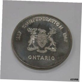 【極美品/品質保証書付】 アンティークコイン コイン 金貨 銀貨 [送料無料] 1967 Confederation Centennial Ontario Mining 36MM Nickel Medal