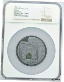 【極美品/品質保証書付】 アンティークコイン 銀貨 2020 Palau $25 Tiffany Art Isfahan Black Proof Silver Coin 5 oz 999 Silver PF70 [送料無料] #scf-wr-010512-6330