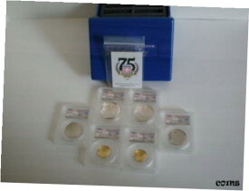 【極美品/品質保証書付】 アンティークコイン 2014 BASEBALL HOF 6 COIN COLLECTION-GOLD,SILVER,CLAD PCGS 70 +BONUS [送料無料] #cct-wr-010512-6349