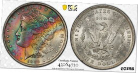 【極美品/品質保証書付】 アンティークコイン 硬貨 PCGS 1884-O Morgan Dollar MS64 Ultra Colorful Full Range Rainbow Toned w/Video [送料無料] #oot-wr-010514-506