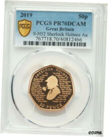 【極美品/品質保証書付】 アンティークコイン 金貨 2019 GREAT BRIATIN Elizabeth II Sherlock Holmes GOLD PROOF PCGS PR70DCAM pop 8 [送料無料] #got-wr-010515-217