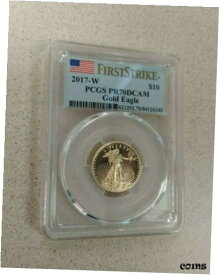 【極美品/品質保証書付】 アンティークコイン 金貨 2017 W $10 GOLD AMERICAN EAGLE PROOF PCGS PR 70 FIRST STRIKE RARE COIN [送料無料] #gct-wr-010515-660