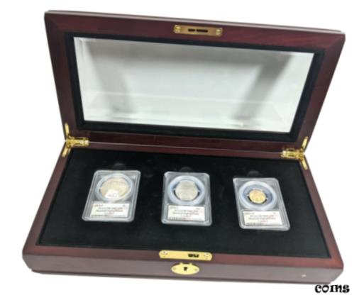 【極美品/品質保証書付】 アンティークコイン 3 Piece Baseball HOF PCGS PR70 Signed Pete Rose Gold Silver Clad Half Coin Rare [送料無料] #cct-wr-010544-3764：金銀プラチナ ワールドリソース