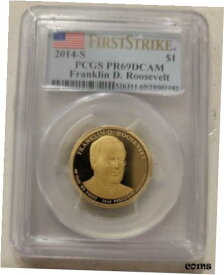 【極美品/品質保証書付】 アンティークコイン コイン 金貨 銀貨 [送料無料] PCGS 2014 S Franklin D Roosevelt Presidential Dollar Proof PR69 DCAM