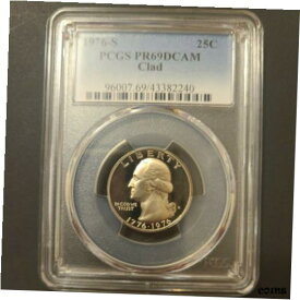 【極美品/品質保証書付】 アンティークコイン コイン 金貨 銀貨 [送料無料] 1976 S Proof Bicentennial Quarter PCGS PR69 DCAM
