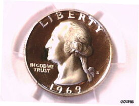 【極美品/品質保証書付】 アンティークコイン コイン 金貨 銀貨 [送料無料] 1969 S Proof Washington Quarter PCGS PR 69 38776160