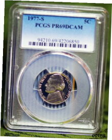 【極美品/品質保証書付】 アンティークコイン コイン 金貨 銀貨 [送料無料] 1977 S U.S. FIVE CENT COIN PCGS GRADED PR 69DCAM-FRESHLY GRADED