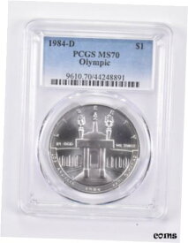 【極美品/品質保証書付】 アンティークコイン 銀貨 1984-D MS70 LA Olympics Commemorative Silver Dollar PCGS [送料無料] #sot-wr-010573-5507
