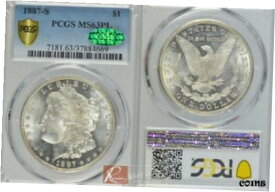 【極美品/品質保証書付】 アンティークコイン 硬貨 1887-S MS63 PL PCGS & CAC Morgan $1 [送料無料] #oot-wr-010573-6127