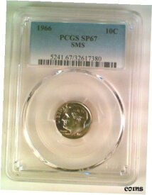 【極美品/品質保証書付】 アンティークコイン コイン 金貨 銀貨 [送料無料] 1966-P Roosevelt Dime PCGS SP67 SMS (002)