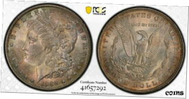 【極美品/品質保証書付】 アンティークコイン コイン 金貨 銀貨 [送料無料] ~ 1888 O Morgan Dollar ~ PCGS MS64 + Gold Shield ~ Nice Toning both sides