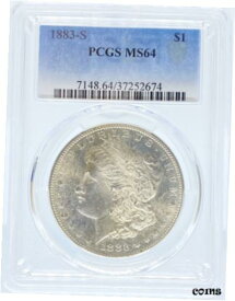 【極美品/品質保証書付】 アンティークコイン 硬貨 1883-S Morgan Dollar MS64 PCGS (#PA37252674) [送料無料] #oot-wr-010648-4890