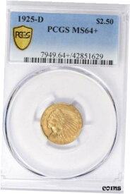 【極美品/品質保証書付】 アンティークコイン 金貨 1925 d $2.50 Gold Indian PCGS MS64+ [送料無料] #got-wr-010649-20